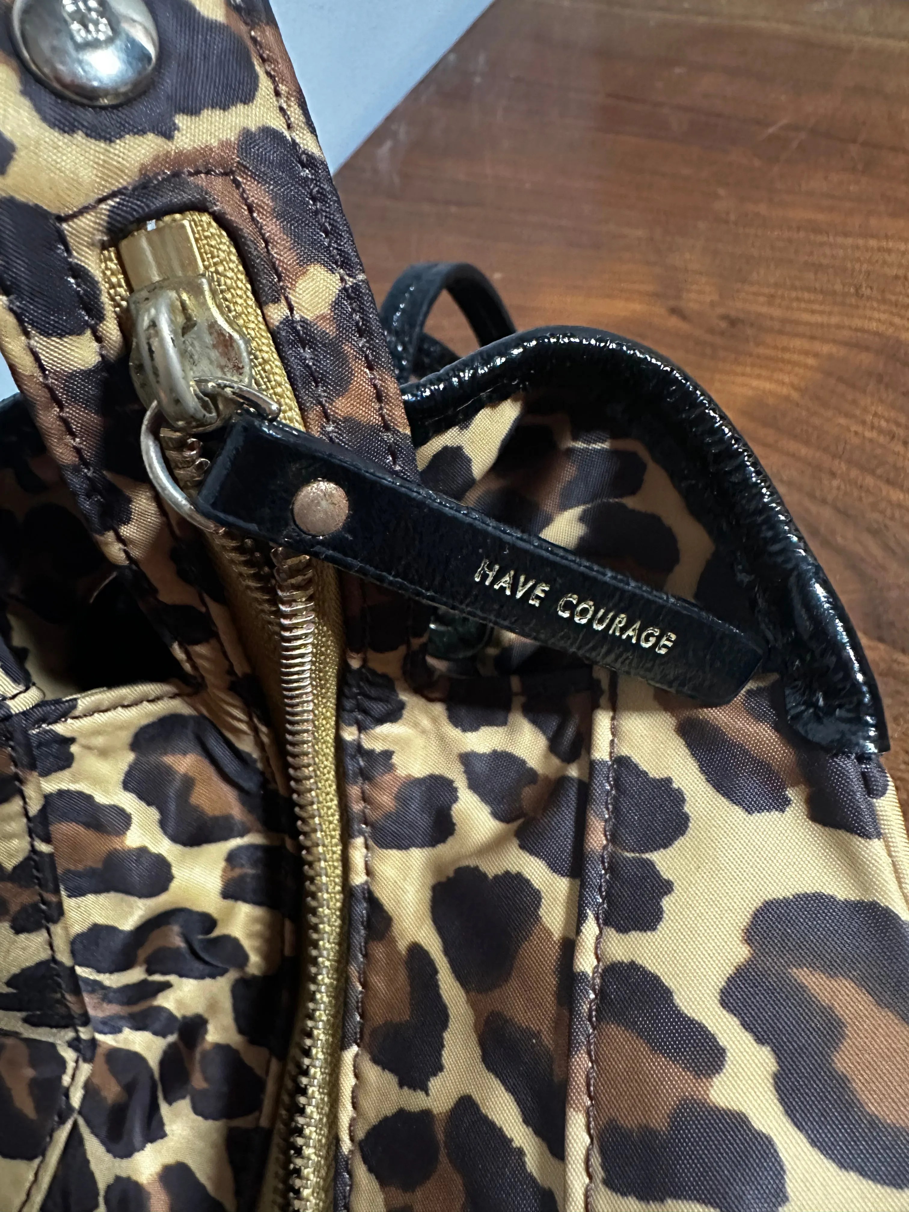 Kate Spade Tote Bag in Leopard and Black Patent