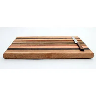 Large Cutting Board with Stripes in Oak - Size 10x16