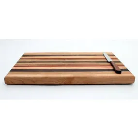 Large Cutting Board with Stripes in Oak - Size 10x16