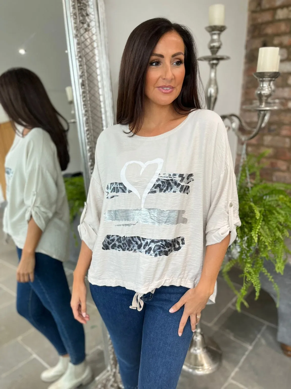 Leopard Stripe Top Gracie