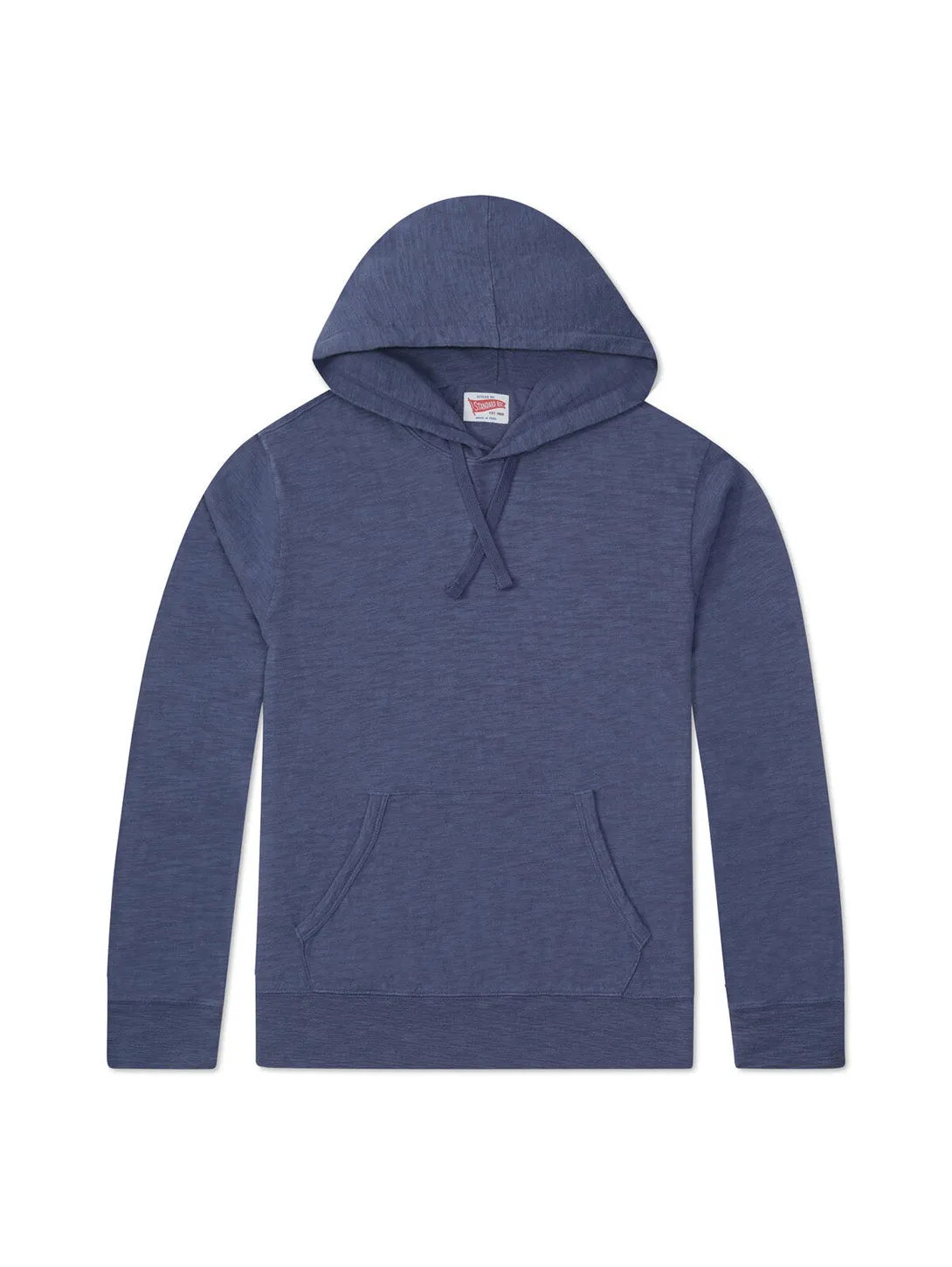 Long Sleeve Slub Hoodie - Marina Blue