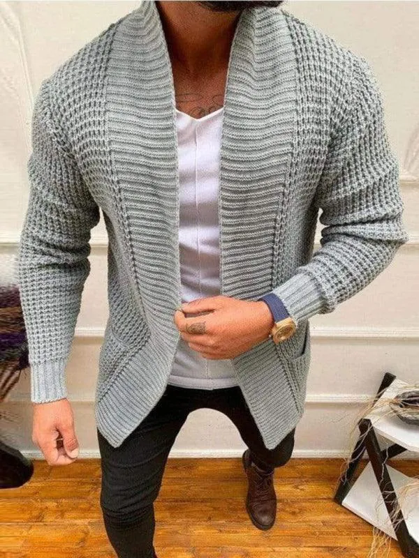 Loose Casual Knitted Men Cardigan Sweater