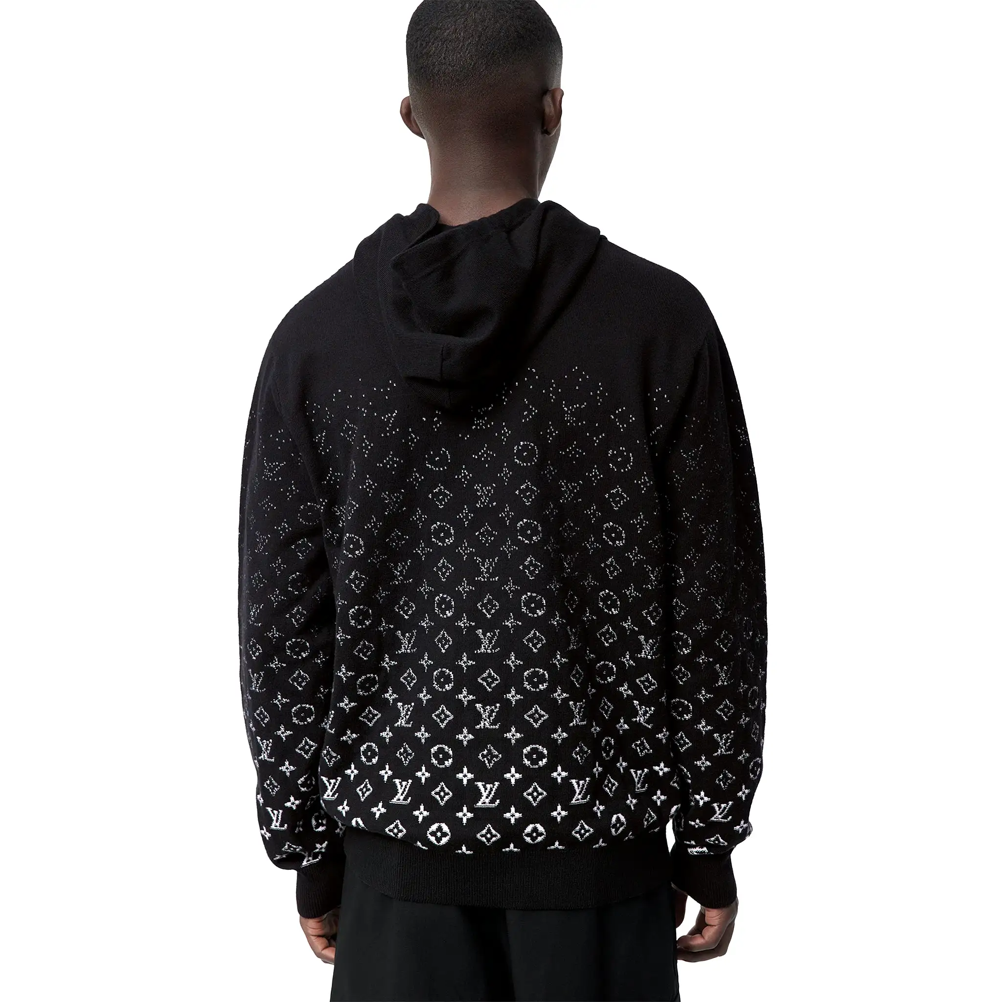 Louis Vuitton Monogram Gradient Knit Black Hoodie