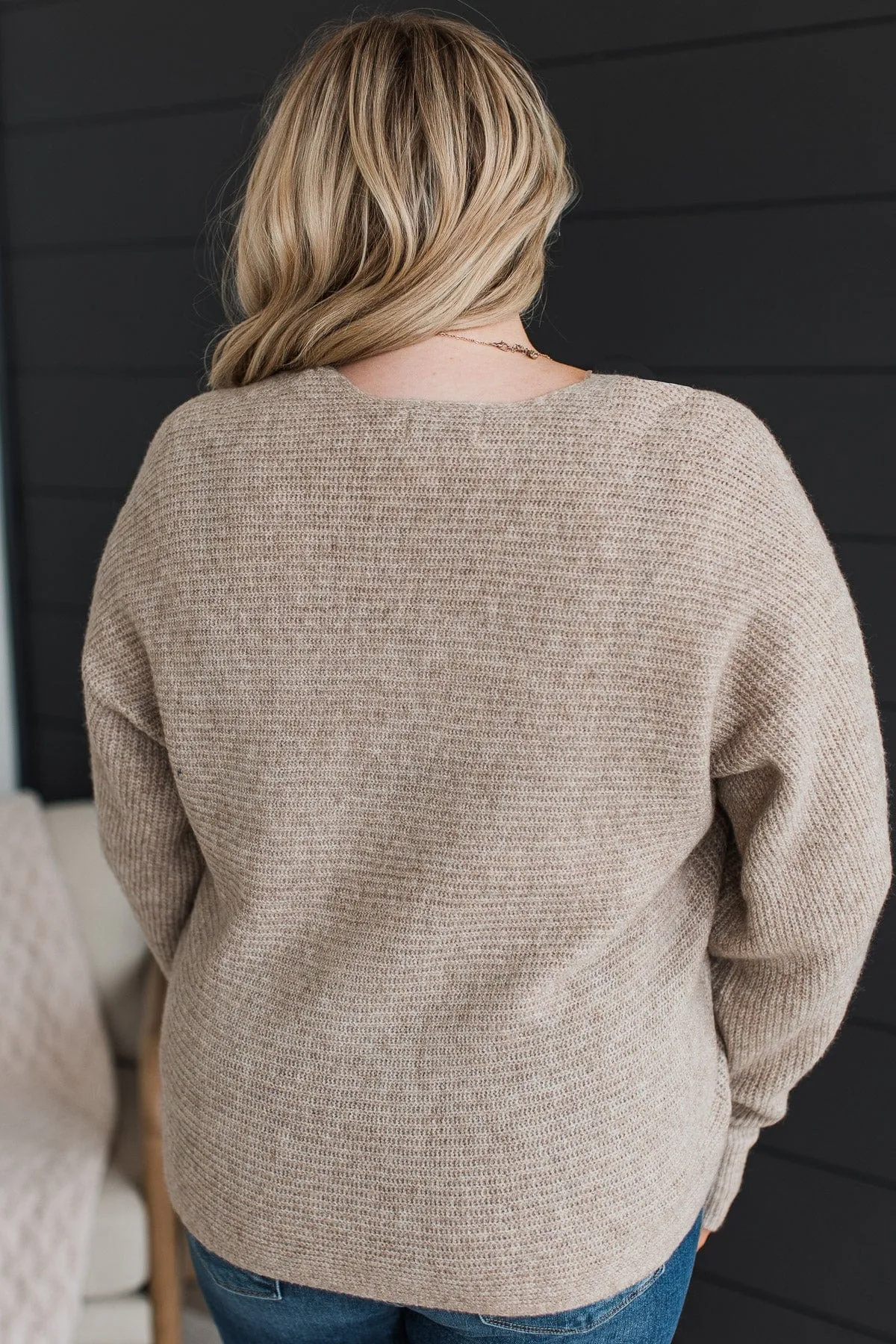 Lovely Meeting You Knit Sweater- Beige