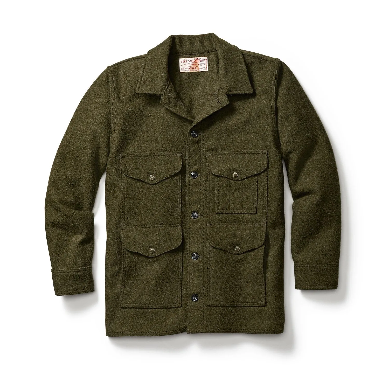 Mackinaw Wool Cruiser Jacket, Forest Green