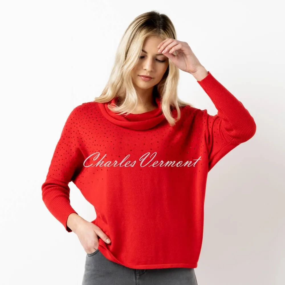 Marble Sweater - Style 6733-109 (Red)