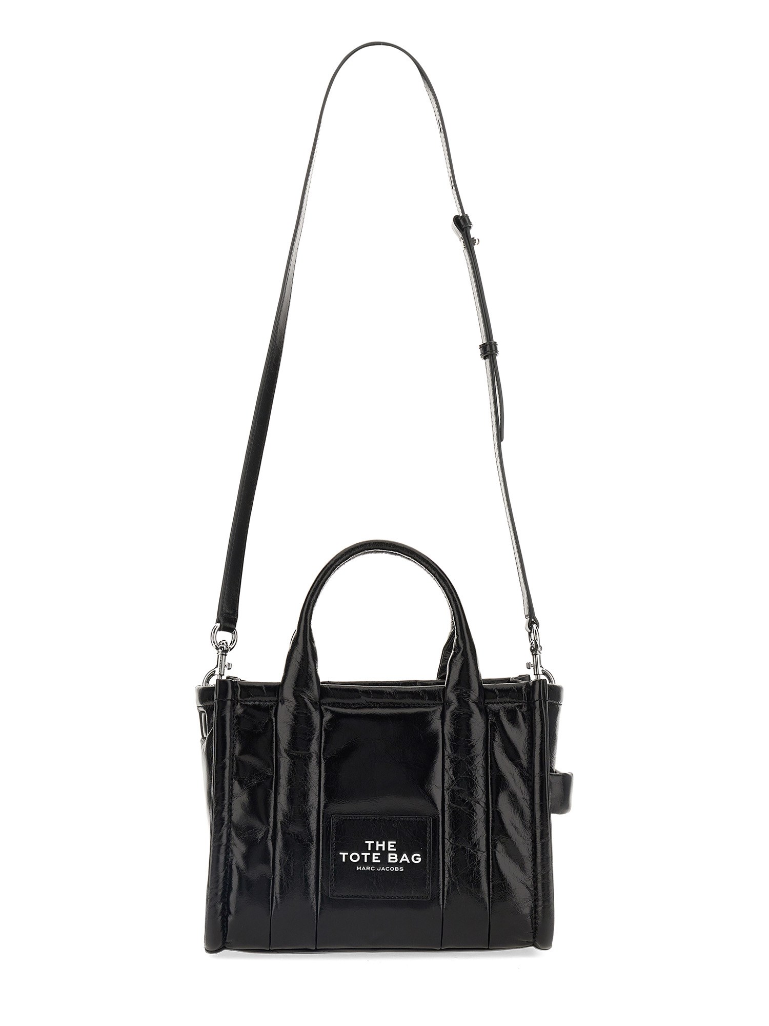 MARC JACOBS    SHINY CRINKLE LEATHER SMALL TOTE BAG