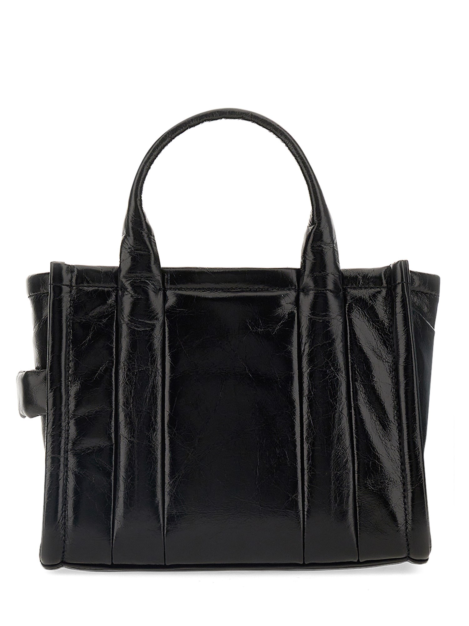 MARC JACOBS    SHINY CRINKLE LEATHER SMALL TOTE BAG