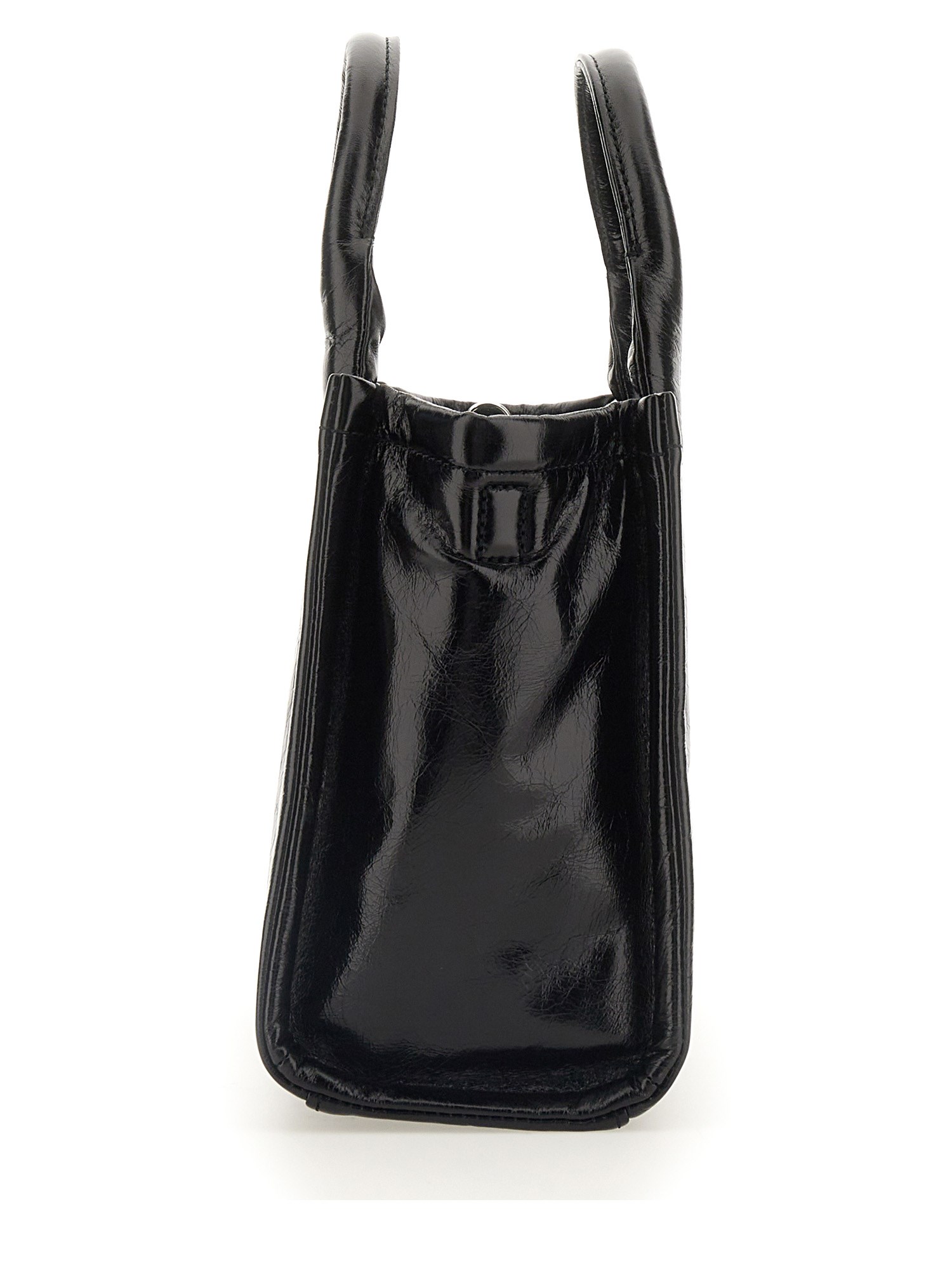 MARC JACOBS    SHINY CRINKLE LEATHER SMALL TOTE BAG