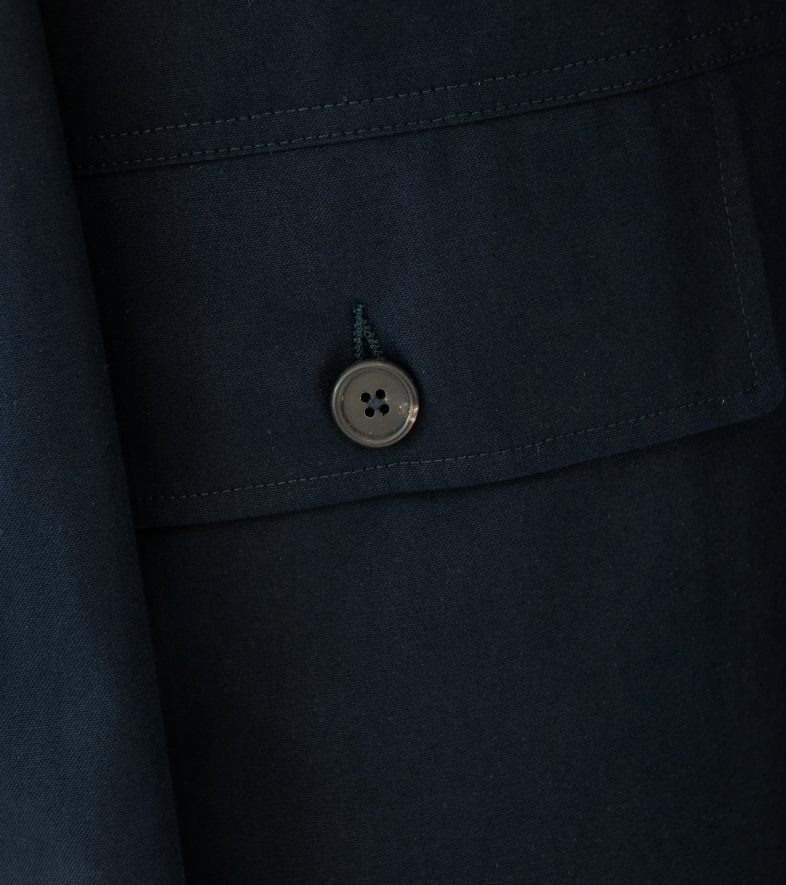 Margaret Howell 'Stand Collar Jacket' (Dark Navy Ventile Cotton Canvas)