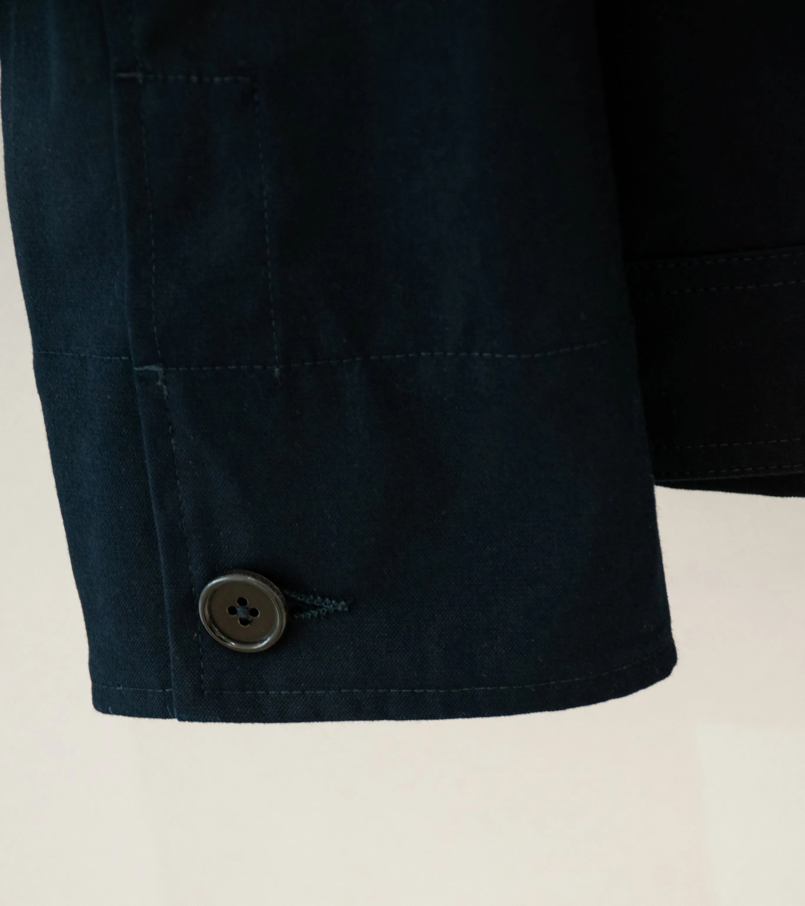 Margaret Howell 'Stand Collar Jacket' (Dark Navy Ventile Cotton Canvas)