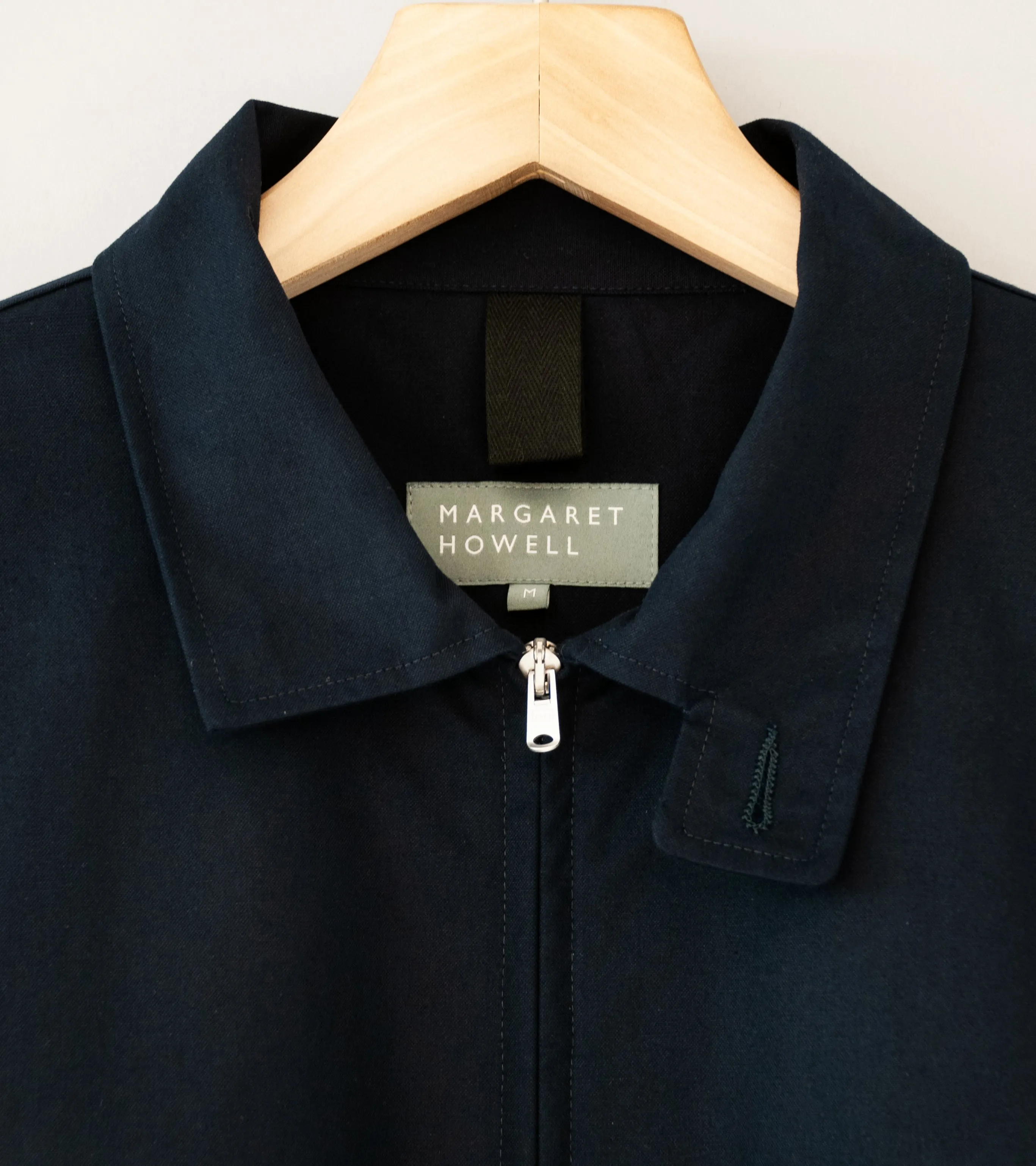 Margaret Howell 'Stand Collar Jacket' (Dark Navy Ventile Cotton Canvas)