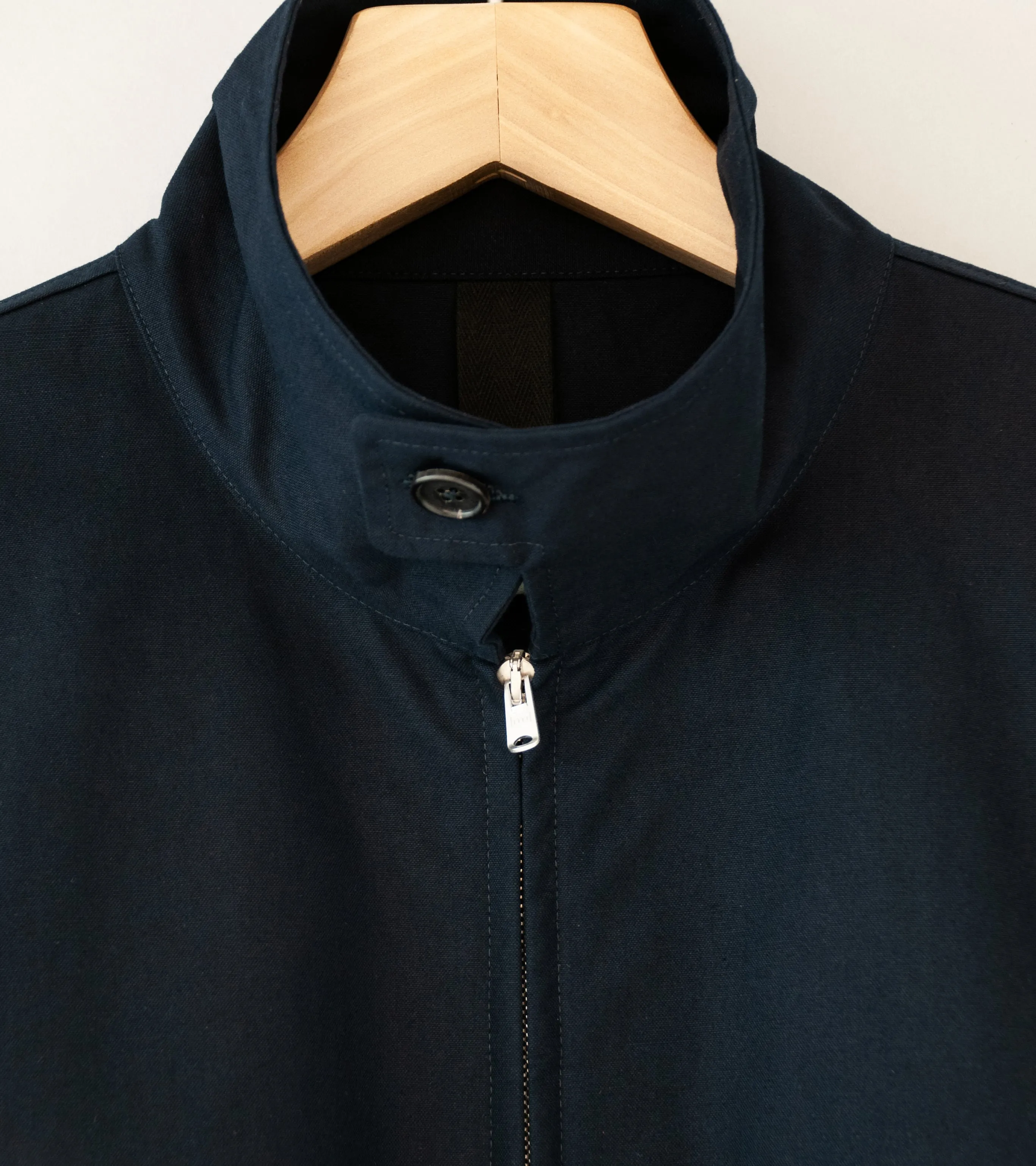 Margaret Howell 'Stand Collar Jacket' (Dark Navy Ventile Cotton Canvas)