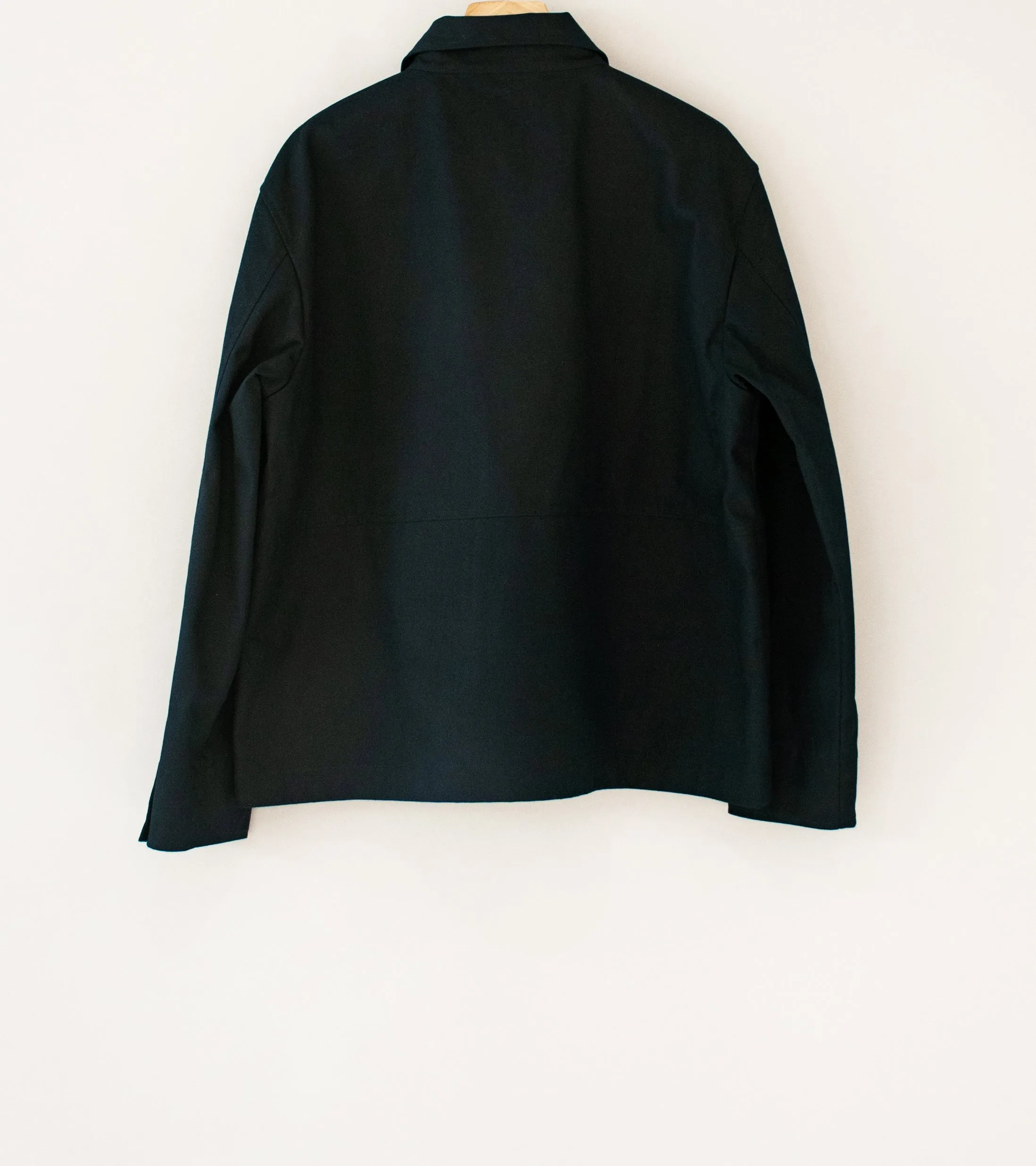 Margaret Howell 'Stand Collar Jacket' (Dark Navy Ventile Cotton Canvas)