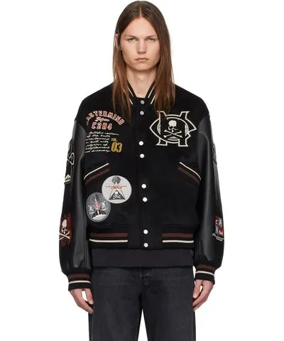 mastermind JAPAN Black C2H4® Edition Curvilinear Bomber Jacket