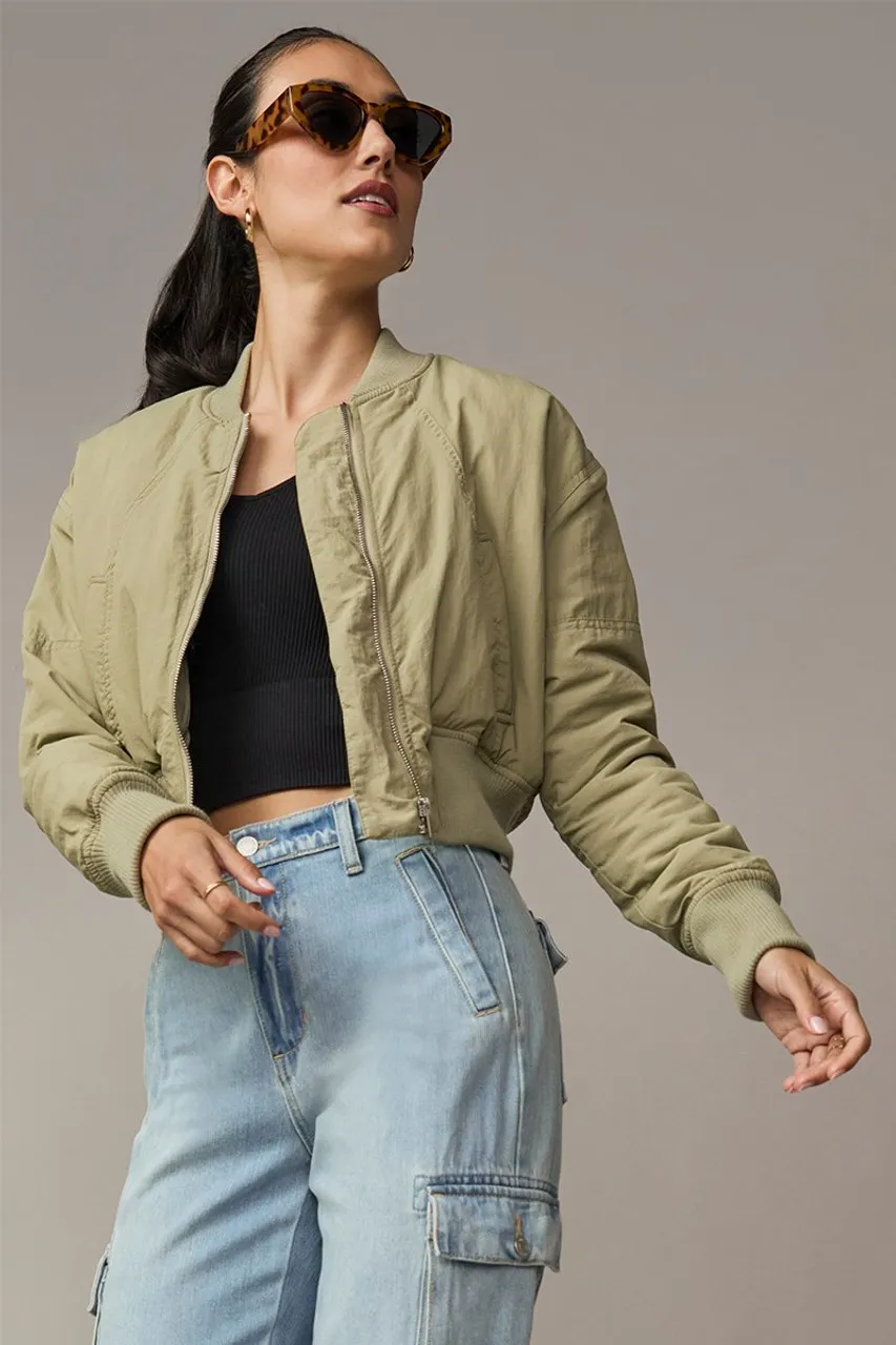 Matilda Crop Bomber Jacket