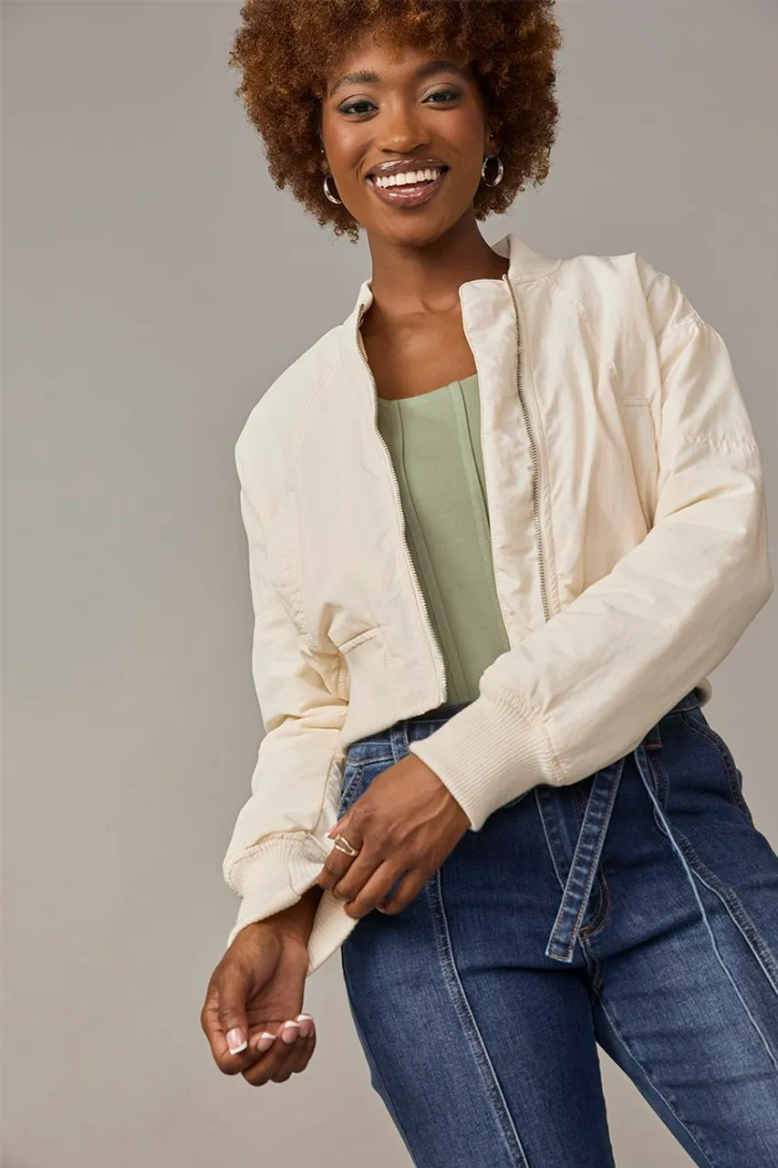 Matilda Crop Bomber Jacket