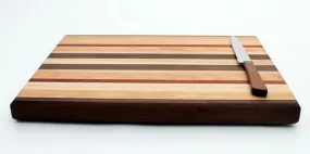 Medium Cutting Board with Stripes in Oak - Size 10x13