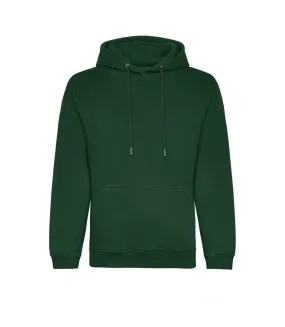 Mens organic hoodie bottle green Awdis