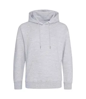 Mens organic hoodie charcoal grey Awdis