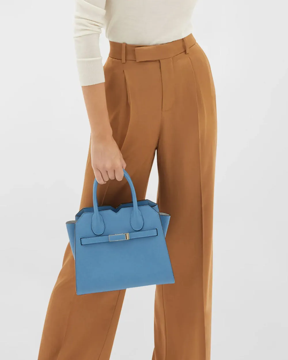 Milano Mini Leather Tote Bag in Nebula