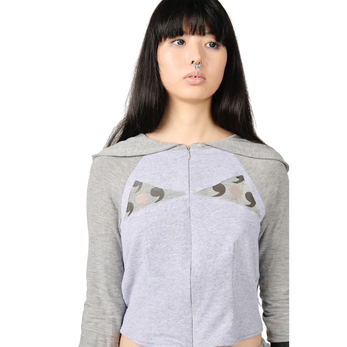 Misplacement Hoodie sweater - gray