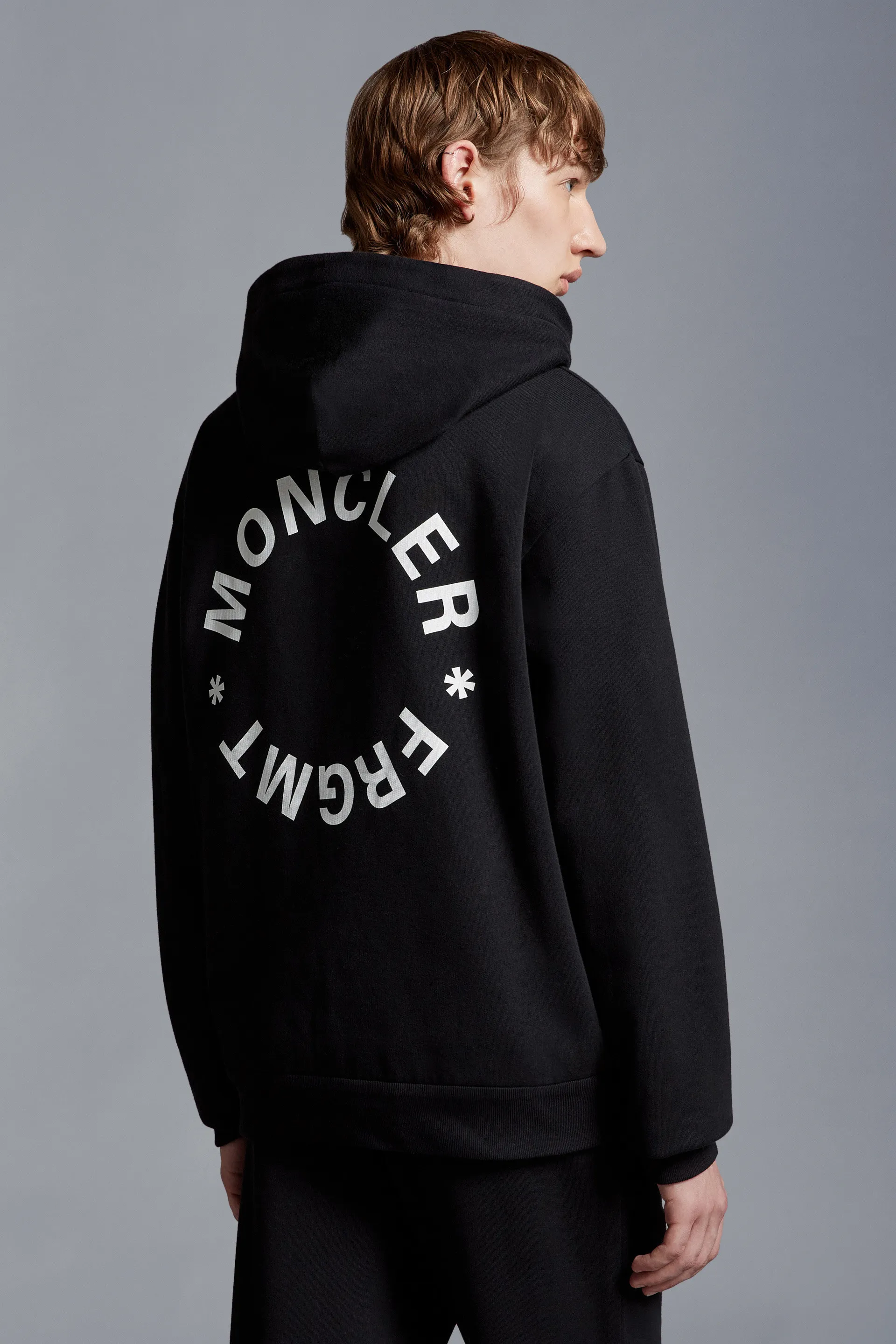 MONCLER  |Logo Motif Zip-Up Hoodie