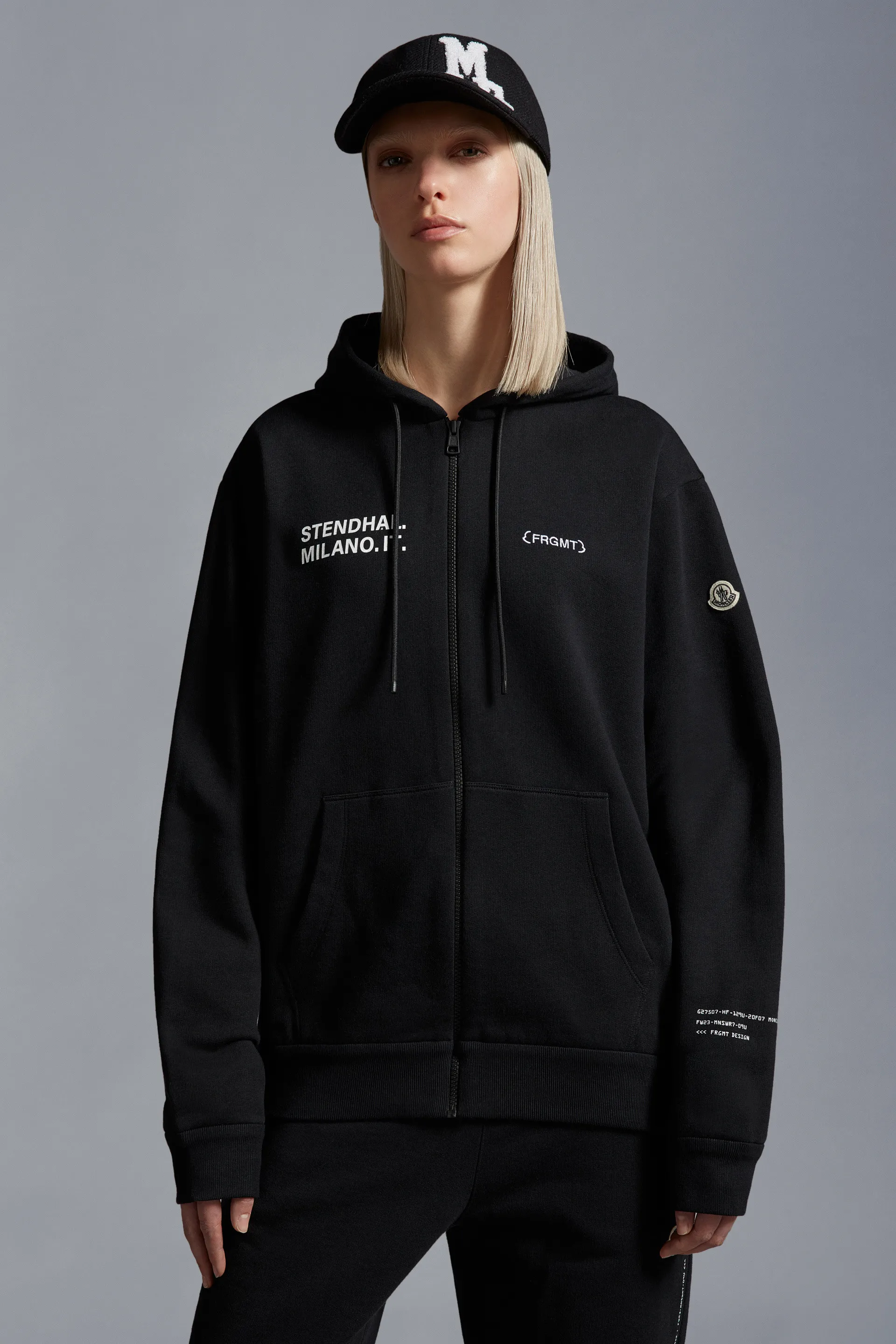 MONCLER  |Logo Motif Zip-Up Hoodie