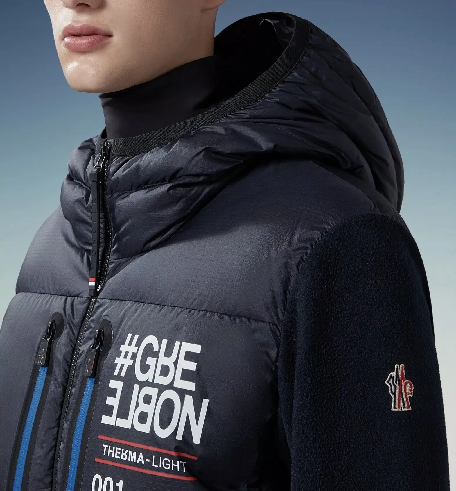 MONCLER  |Padded Fleece Zip-Up Hoodie