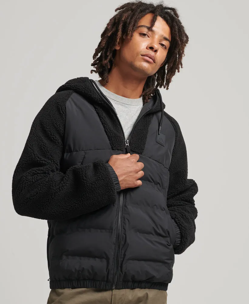 Mountain Fleece Hybrid Zip Hoodie | Black