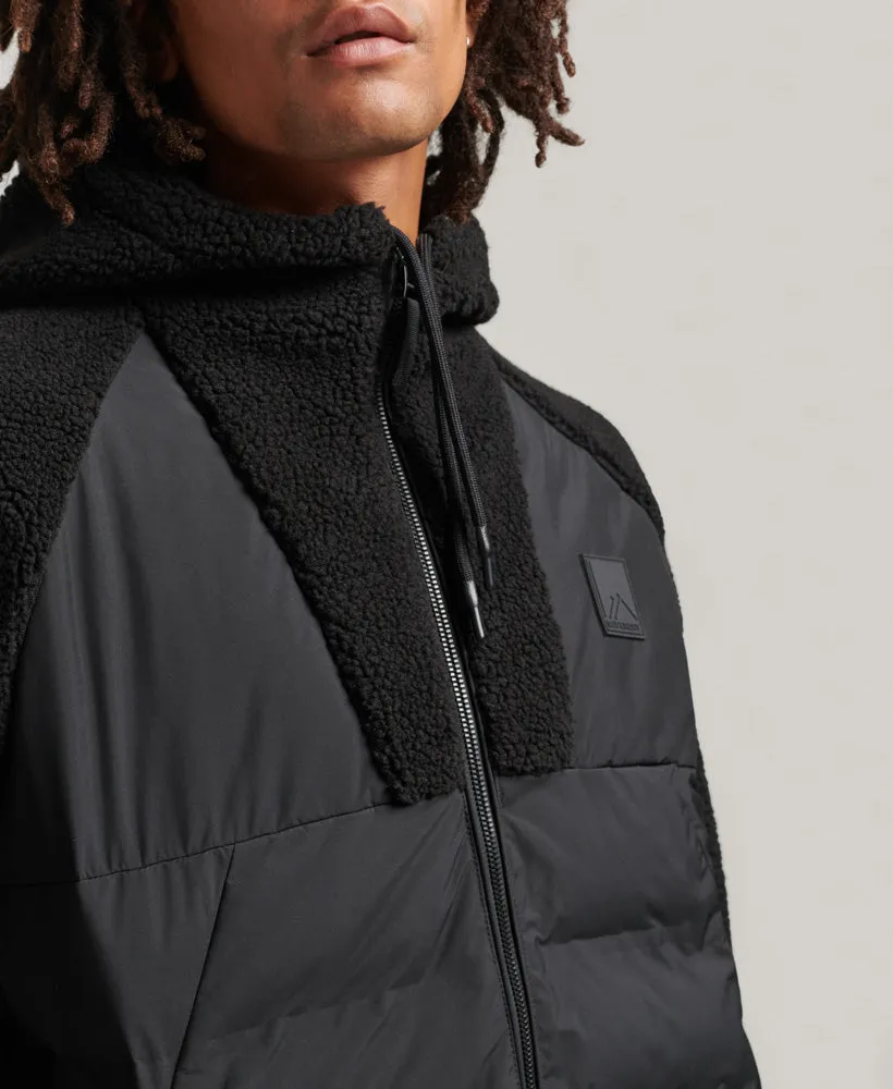 Mountain Fleece Hybrid Zip Hoodie | Black