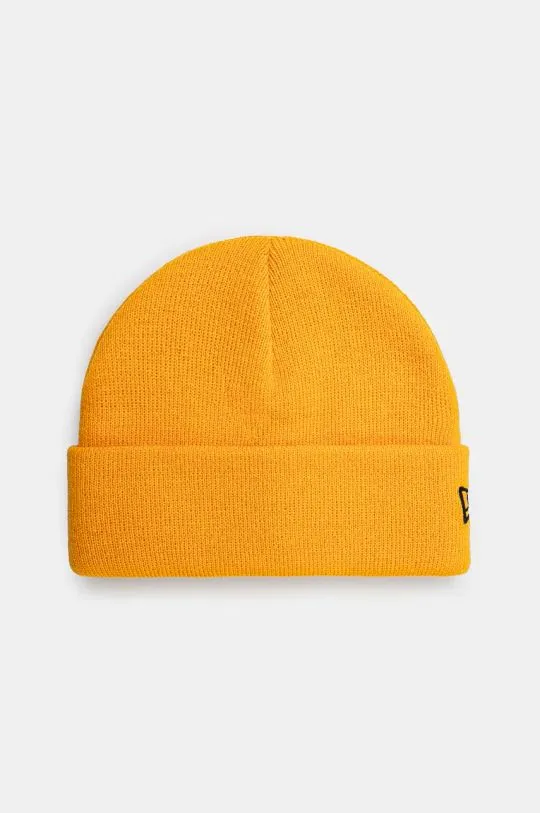 New Era wool blend beanie SHORT CUFF KNIT orange color 60565446