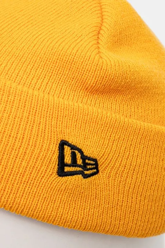 New Era wool blend beanie SHORT CUFF KNIT orange color 60565446