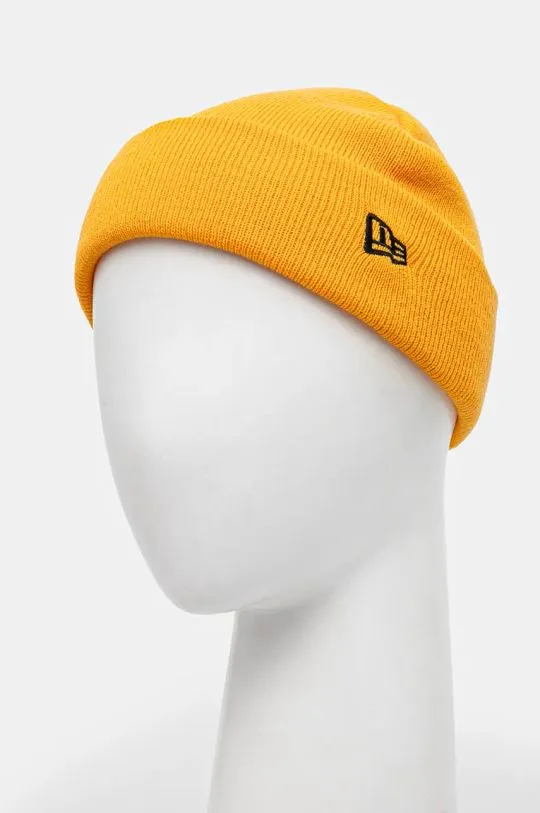 New Era wool blend beanie SHORT CUFF KNIT orange color 60565446