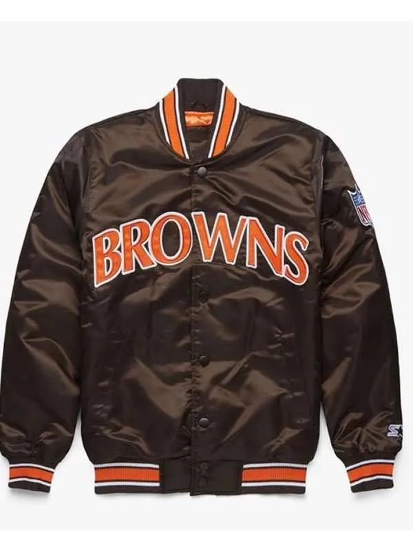 NFL Starter Browns Satin Jacket - New American Jackets