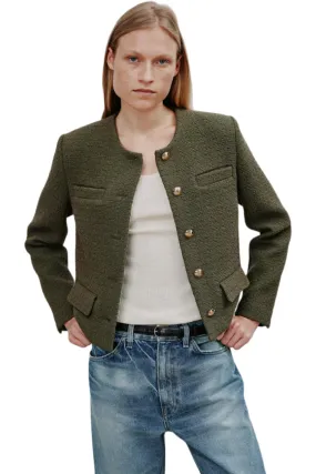 Nili Lotan Paige Jacket in Army Green