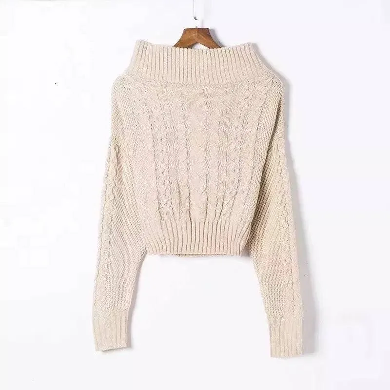 Off The Shoulder Ribbed Knit Sweater