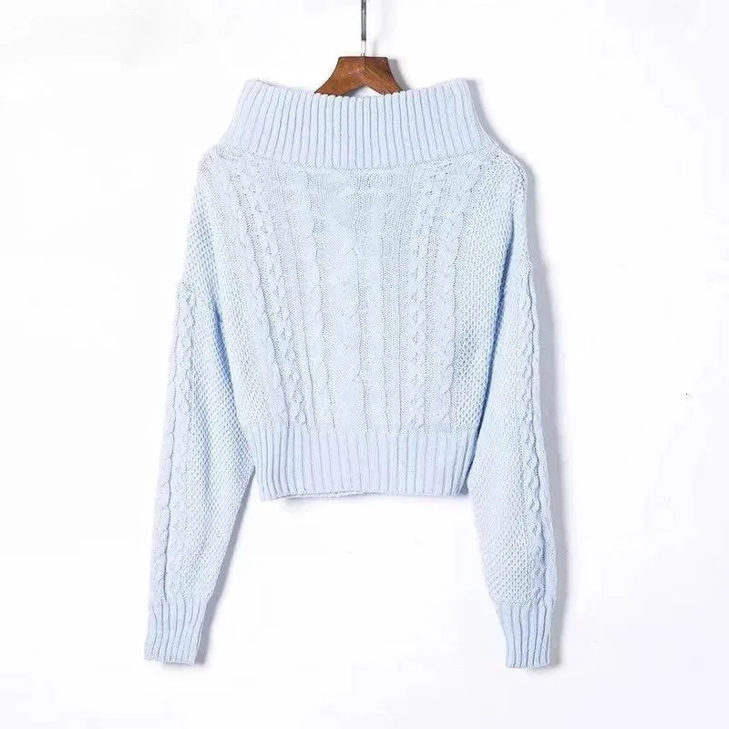 Off The Shoulder Ribbed Knit Sweater