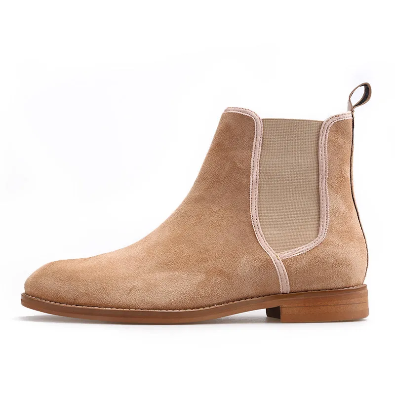 OneDrop Handmade Men Leather CHELSEA Boots Pigskin Suede