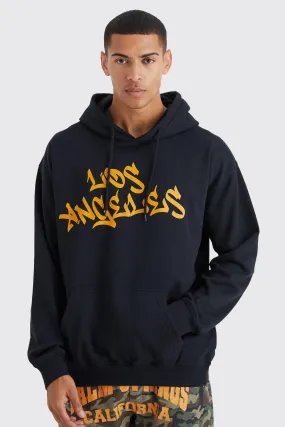 Oversized Los Angeles Hoodie | boohooMAN UK