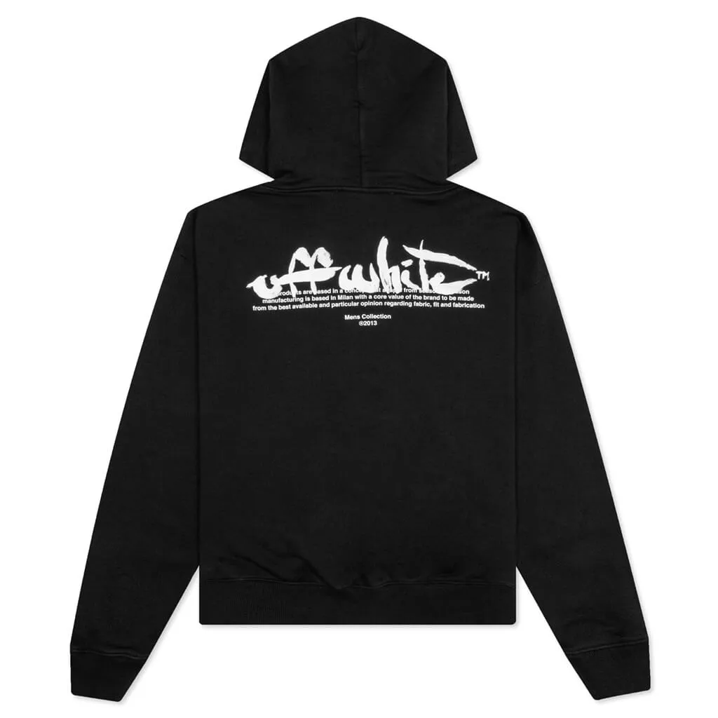 Paint Script Skate Hoodie - Black/White