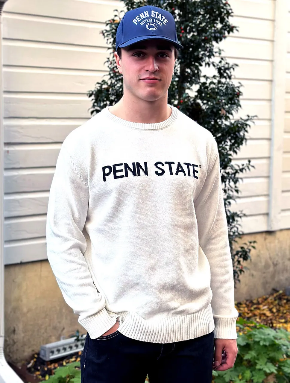 Penn State Intarsia Crew Neck Sweater | Bruzer