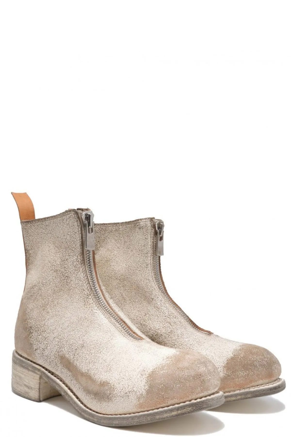 PL1 Distressed Boots - White