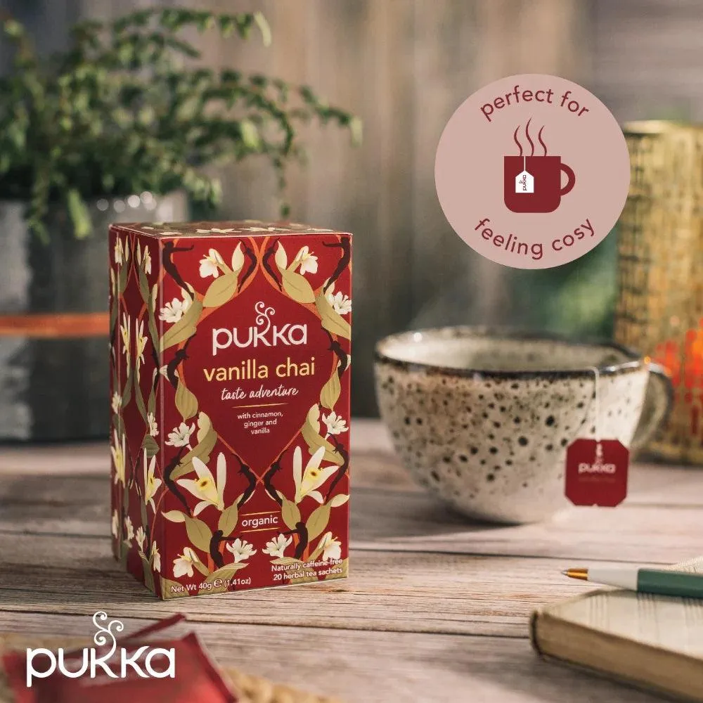 Pukka Tea Vanilla Chai 20 Teabags 4 Pack