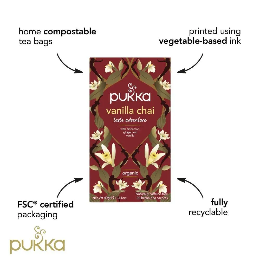 Pukka Tea Vanilla Chai 20 Teabags 4 Pack