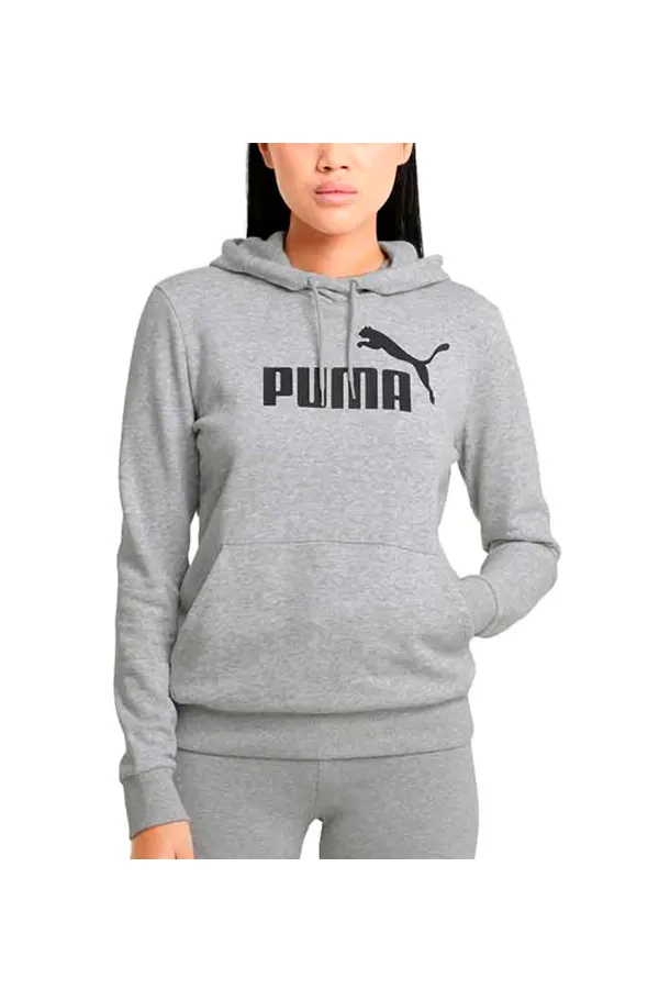 PUMA Women Essential Logo Hoodie Grey