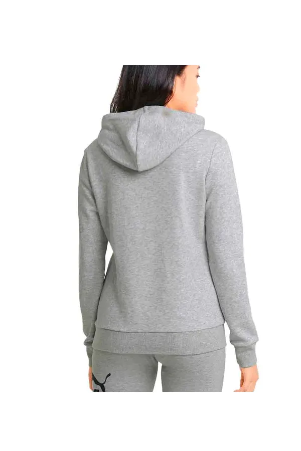 PUMA Women Essential Logo Hoodie Grey