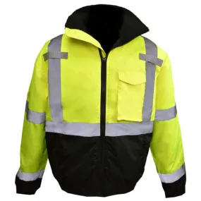 Radians Class 3 High Visibility Weatherproof Bomber Jacket with Quilted Built-in Liner