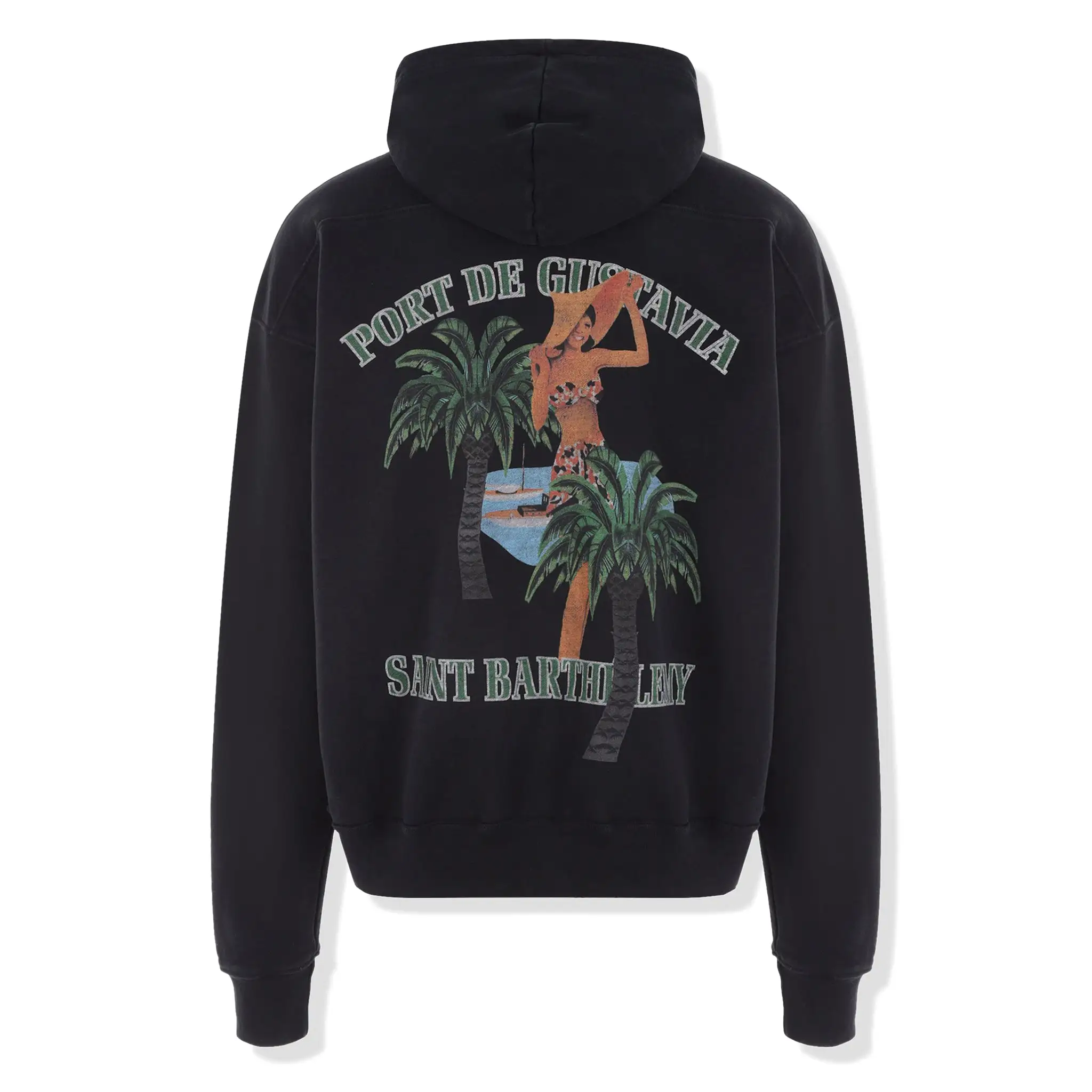 Rhude Port De Gustavia Vintage Black Hoodie