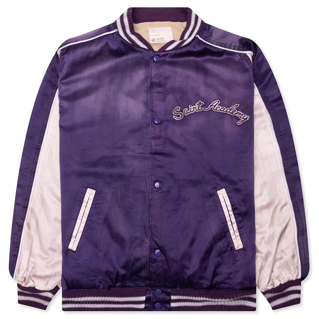 Saint Michael Stadium Jacket - Purple/Pink